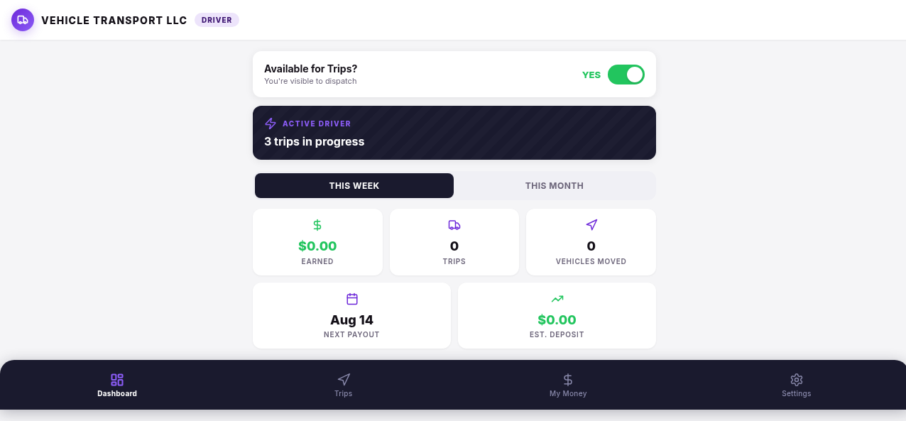 Driver Dashboard